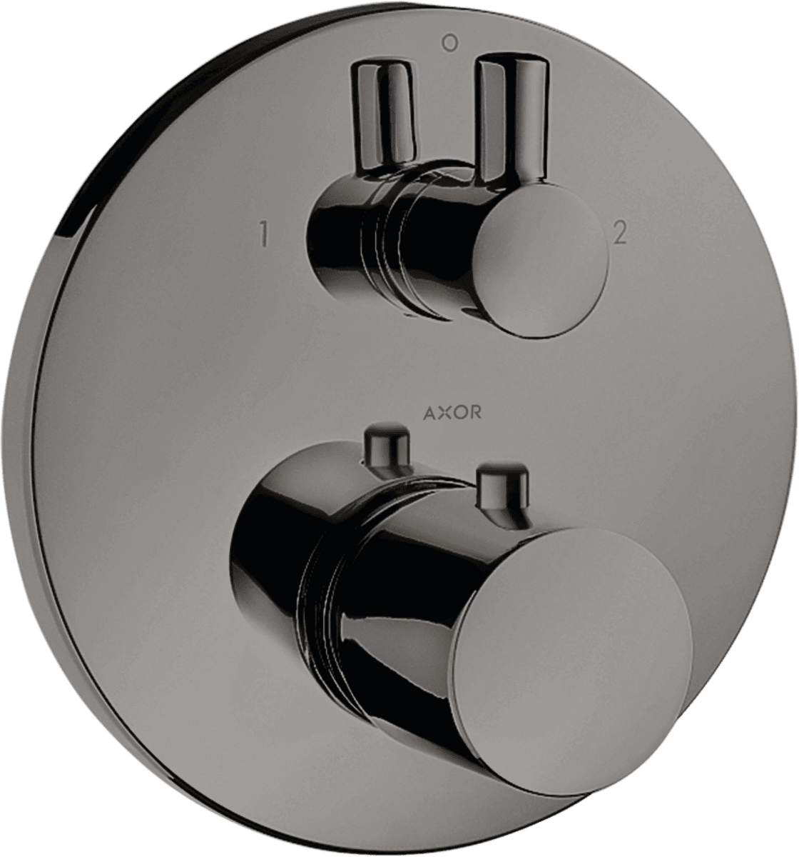 HANSGROHE AXOR Uno Thermostat Unterputz mit Ab- und Umstellventil #38720330 - Polished Black Chrome