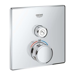 Bild von GROHE Grohtherm SmartControl Unterputz-Thermostat mit 1 Absperrventil #29123000 - chrom
