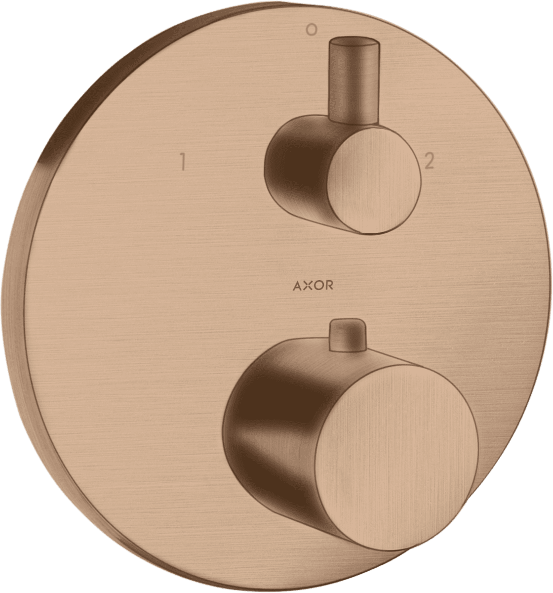 HANSGROHE AXOR Uno Thermostat Unterputz mit Ab- und Umstellventil #38720310 - Brushed Red Gold