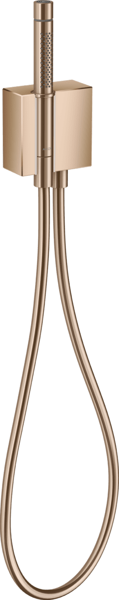 HANSGROHE AXOR Edge Portereinheit mit Stabhandbrause 2jet und Brauseschlauch #46520300 - Polished Red Gold