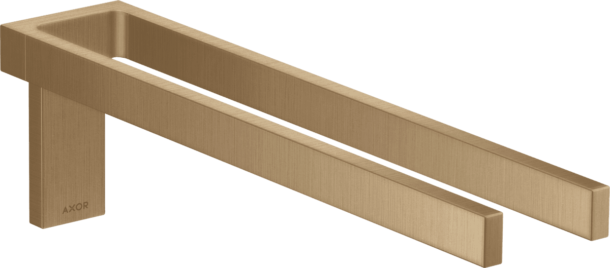 HANSGROHE AXOR Universal Rectangular Handtuchhalter zweiarmig #42622140 - Brushed Bronze