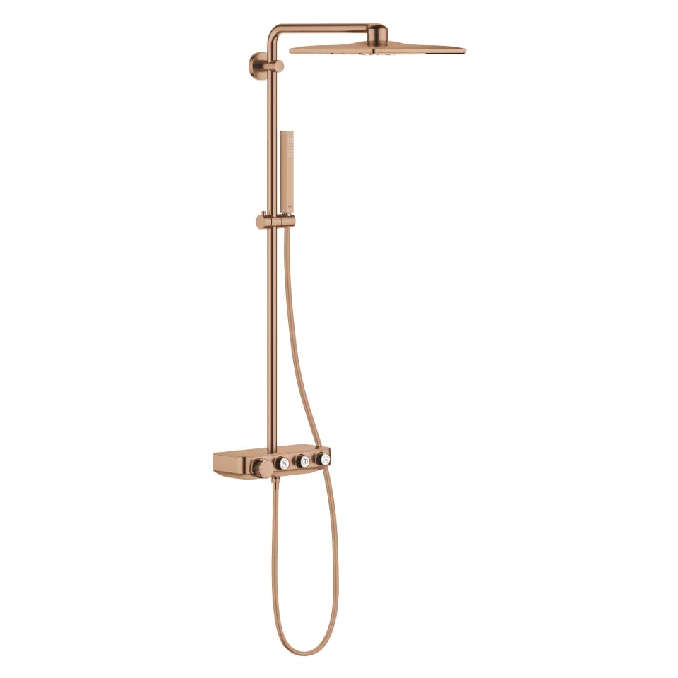 GROHE Euphoria SmartControl System 310 Cube Duschsystem mit Thermostatbatterie für die Wandmontage #26508DL0 - warm sunset gebürstet