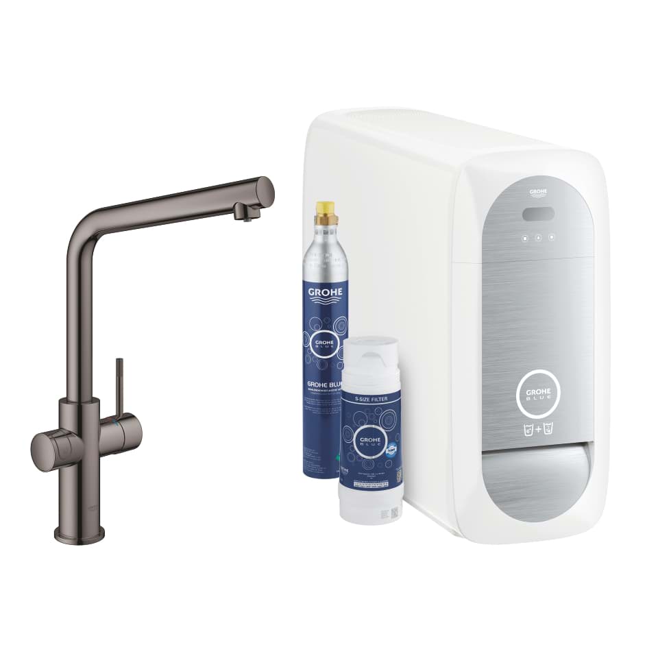 GROHE Blue Home L-Auslauf Starter Kit #31454A01 - hard graphite