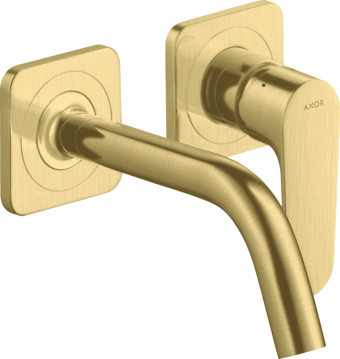 HANSGROHE AXOR Citterio M Einhebel-Waschtischmischer Unterputz für Wandmontage mit Auslauf 167 mm und Rosetten #34113950 - Brushed Brass