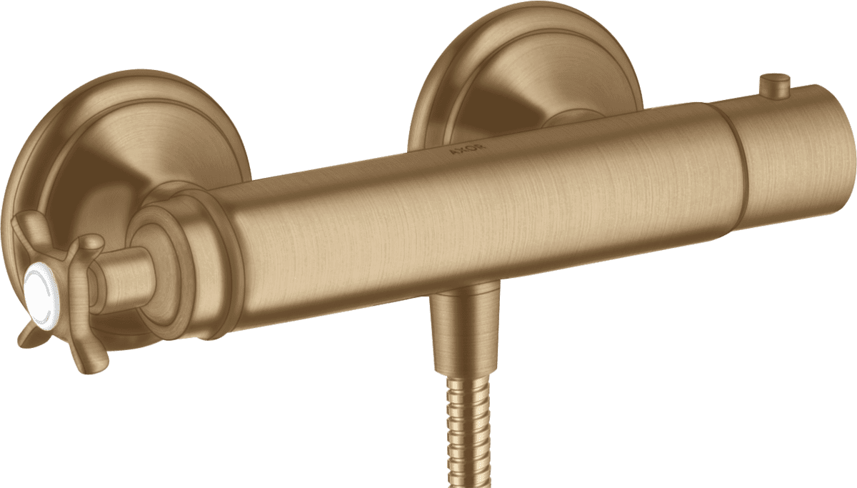 HANSGROHE AXOR Montreux Brausethermostat Aufputz mit Kreuzgriff #16261140 - Brushed Bronze