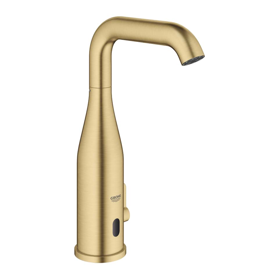 GROHE Essence E Infrarot-Elektronik für Waschtisch 1/2″ mit Mischung und variabel einstellbarem Temperaturbegrenzer #36445GN0 - cool sunrise gebürstet