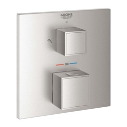 Bild von GROHE Grohtherm Cube Thermostat-Brausebatterie mit integrierter 2-Wege-Umstellung #24154DC0 - supersteel