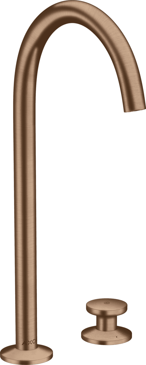 HANSGROHE AXOR One 2-Loch Waschtischmischer Select 260 mit Push-Open Ablaufgarnitur #48060310 - Brushed Red Gold