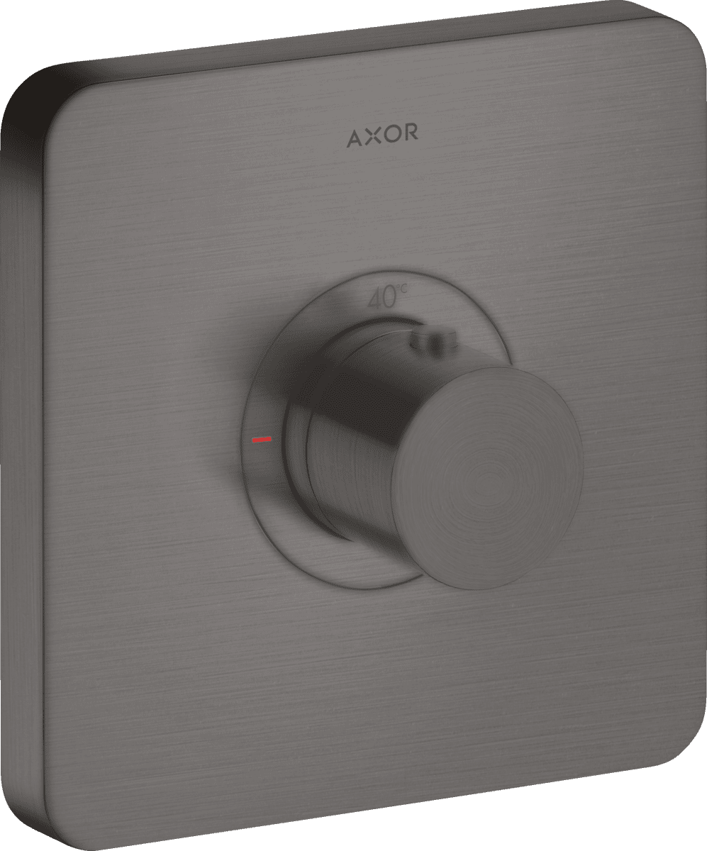 HANSGROHE AXOR ShowerSelect Termostat Yüksek debi, ankastre montaj, softsquare #36711340 - Mat Siyah Krom resmi