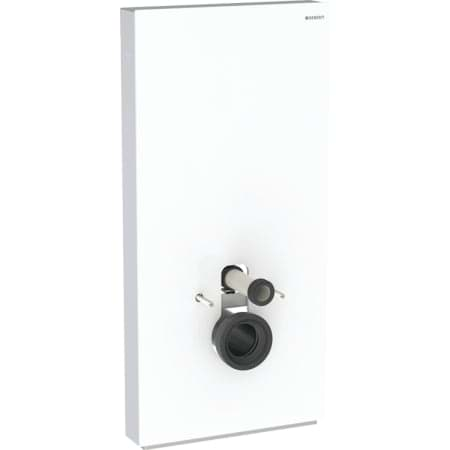 Bild von GEBERIT Monolith Plus Sanitärmodul für Wand-WC, 101 cm, Frontverkleidung aus Glas #131.222.SI.7 - Frontverkleidung: Glas weiß Seitenverkleidung: Aluminium