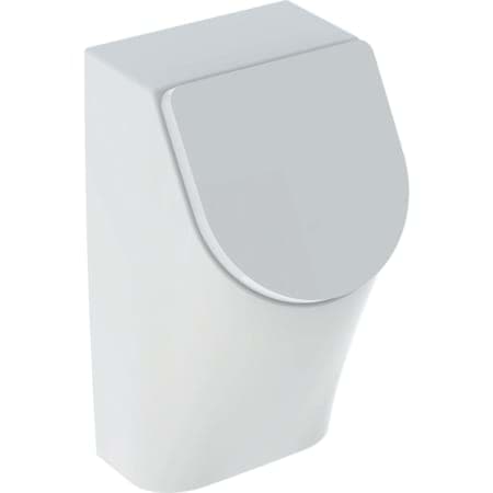 Picture of GEBERIT Renova Plan urinal with cover, inlet from rear, outlet to rear #235120600 - white / KeraTect