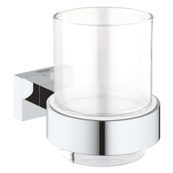 Bild von GROHE Essentials Cube Glas mit Halter #40755001 - chrom