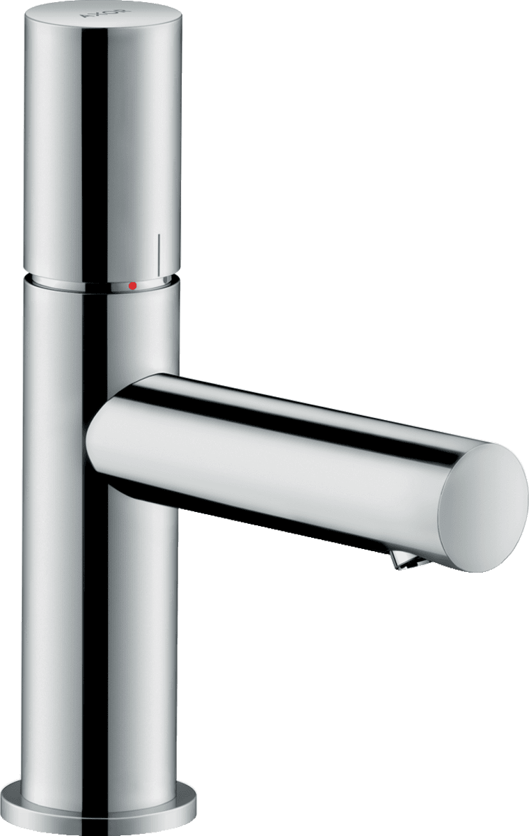HANSGROHE AXOR Uno Einhebel-Waschtischmischer 80 mit Zerogriff und Ablaufgarnitur #45005950 - Brushed Brass