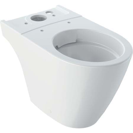 Bild von GEBERIT iCon Stand-WC für AP-Spülkasten aufgesetzt, Tiefspüler, geschlossene Form, Rimfree #200460000 - weiß