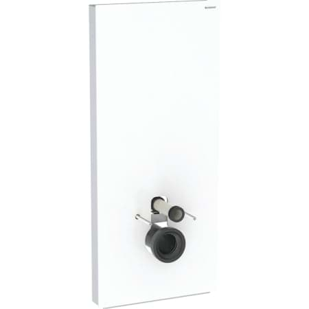 Bild von GEBERIT Monolith Plus Sanitärmodul für Wand-WC, 114 cm, Frontverkleidung aus Glas #131.231.SI.7 - Frontverkleidung: Glas weiß Seitenverkleidung: Aluminium