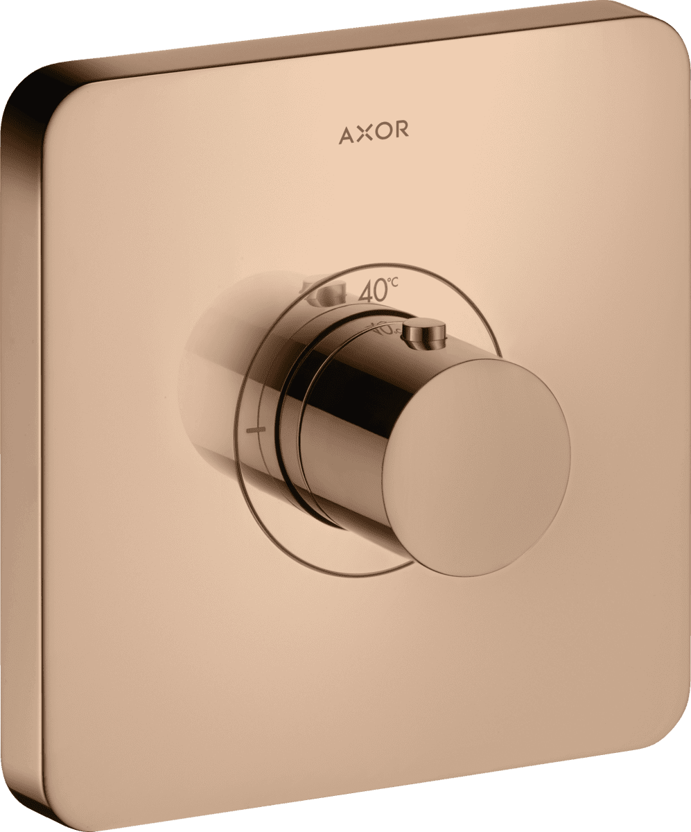 Зображення з  HANSGROHE AXOR ShowerSelect Thermostat HighFlow for concealed installation softsquare #36711300 - Polished Red Gold