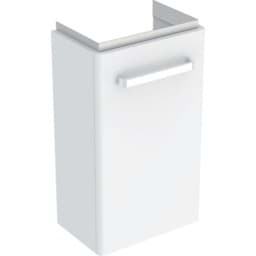 Bild von GEBERIT Renova Compact Unterschrank für Handwaschbecken, mit einer Tür, verkürzte Ausladung #862040000 - Korpus: weiß / lackiert matt Front: weiß / lackiert hochglänzend