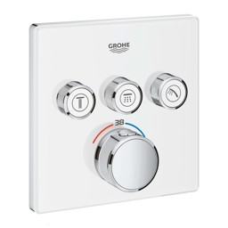 Bild von GROHE Grohtherm SmartControl Unterputz-Thermostat mit 3 Absperrventilen #29157LS0 - moon white