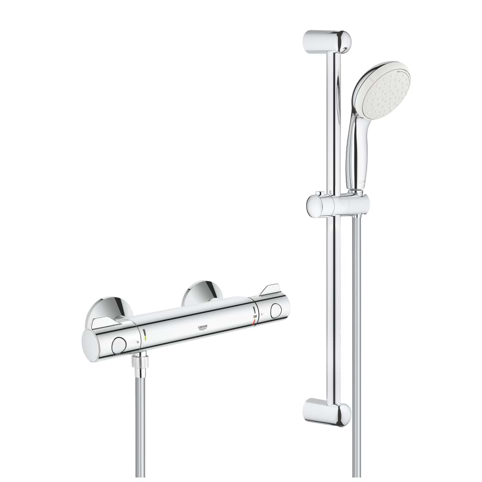 Picture of GROHE Grohtherm 800 Thermostatic shower mixer 1/2″ with shower set Chrome #34565001