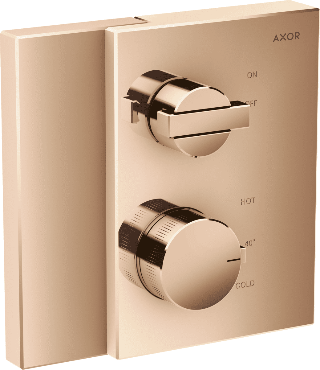 HANSGROHE AXOR Edge Thermostat Unterputz mit Absperrventil #46750300 - Polished Red Gold