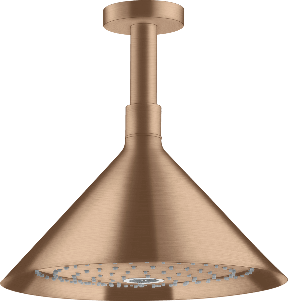 Зображення з  HANSGROHE AXOR Showers/Front Overhead shower 240 2jet with ceiling connector #26022310 - Brushed Red Gold