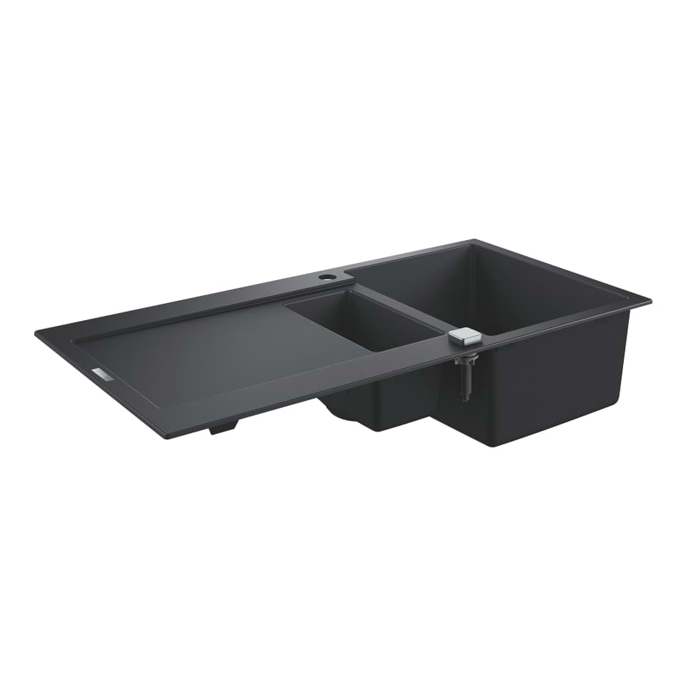 GROHE K500 Composite sink with drainer granite black #31646AP0 resmi