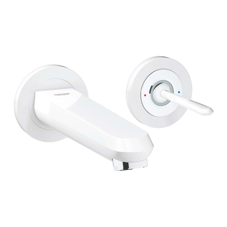GROHE Eurodisc Joy 2-Loch-Waschtischbatterie #19968LS0 - moon white / chrom