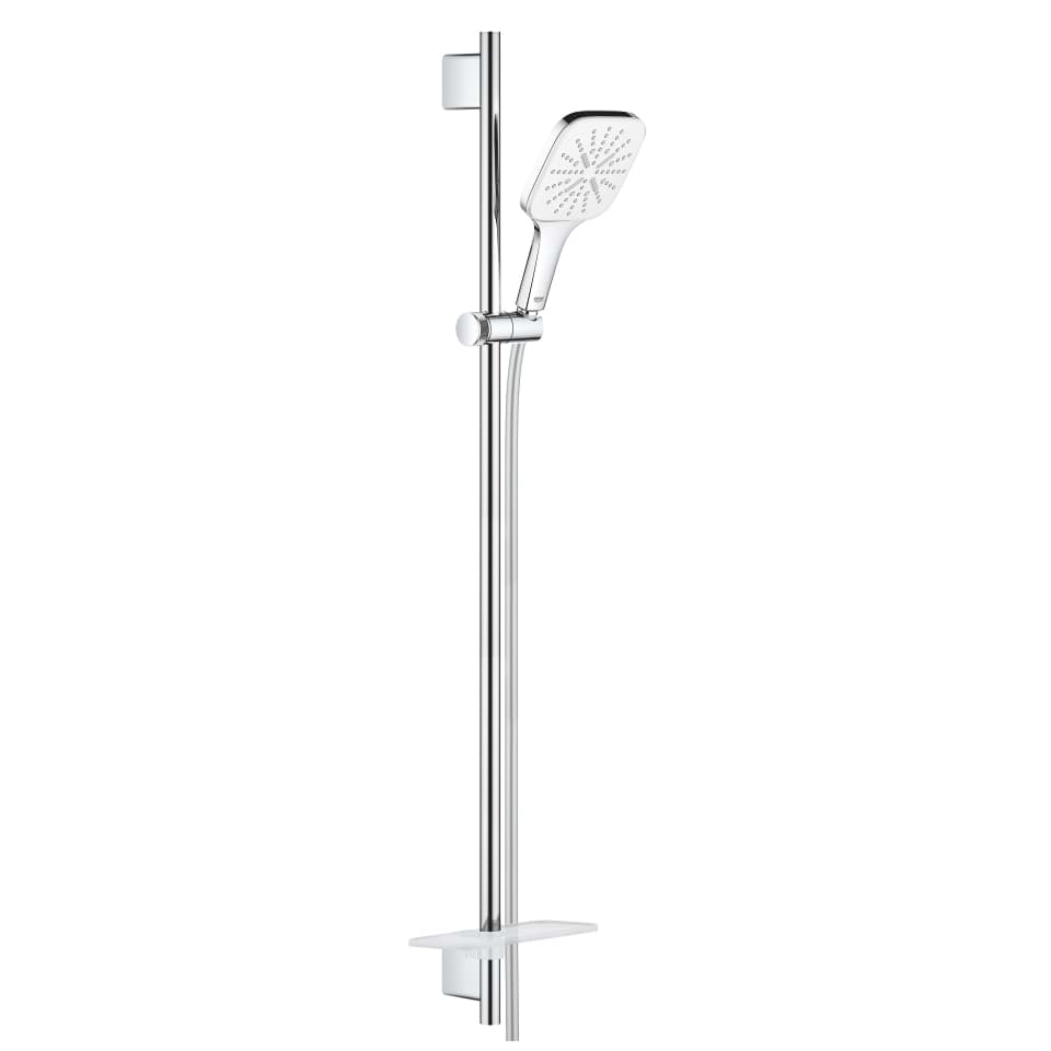 Picture of GROHE Rainshower SmartActive 130 Cube Shower rail set 3 sprays moon white #26587LS0