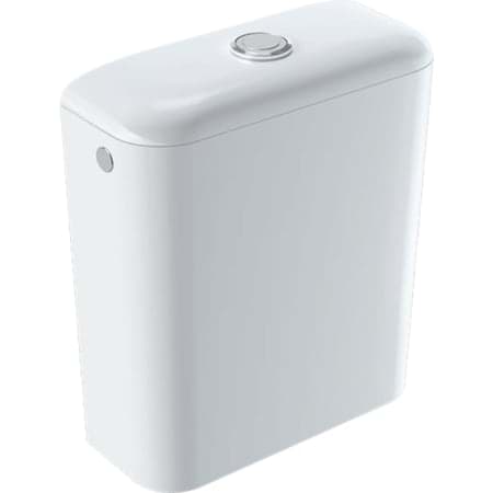 Picture of GEBERIT iCon surface-mounted cistern, dual flush, water connection at the side or bottom #229420000 - white
