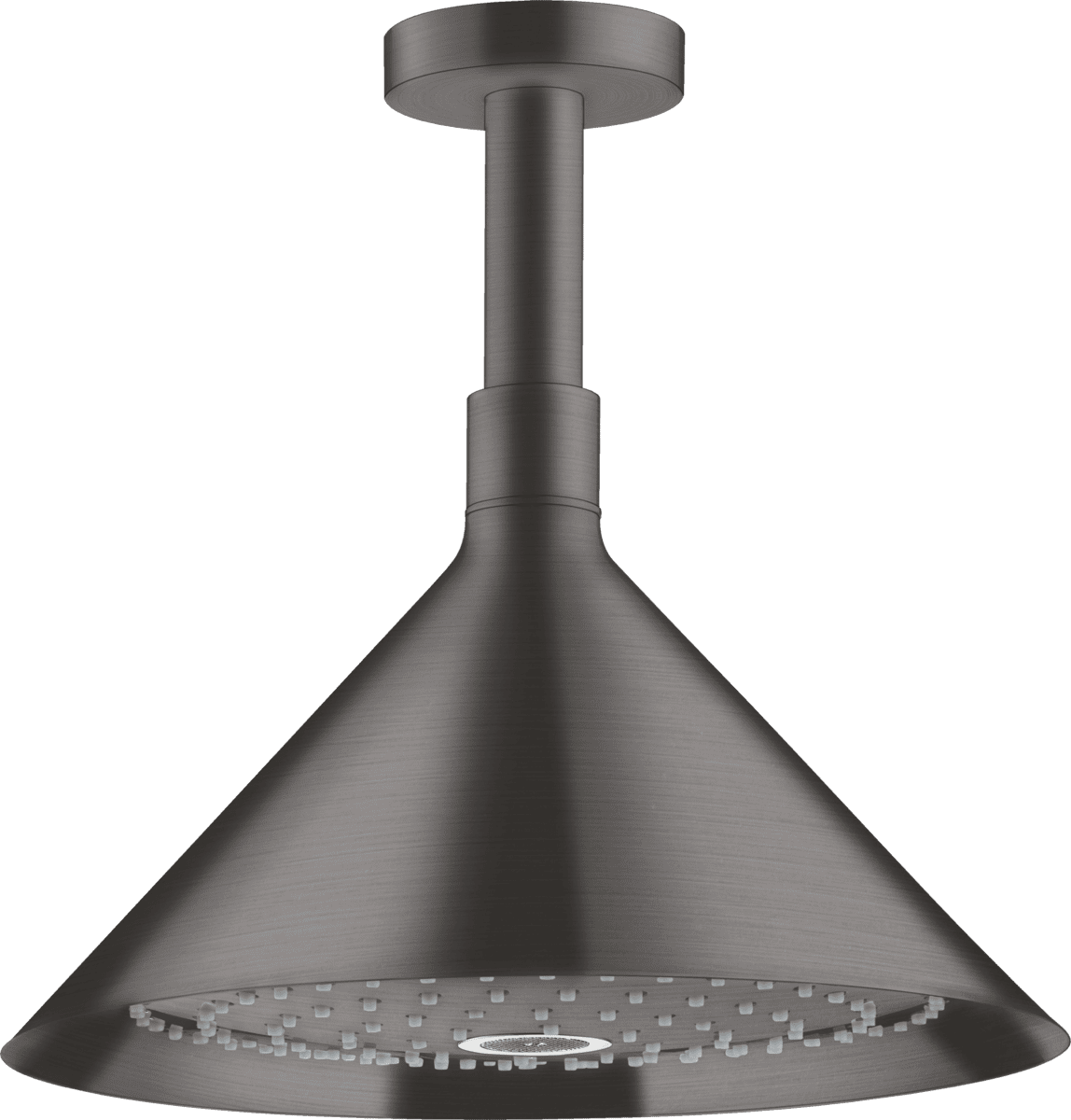 Зображення з  HANSGROHE AXOR Showers/Front Overhead shower 240 2jet with ceiling connector #26022340 - Brushed Black Chrome