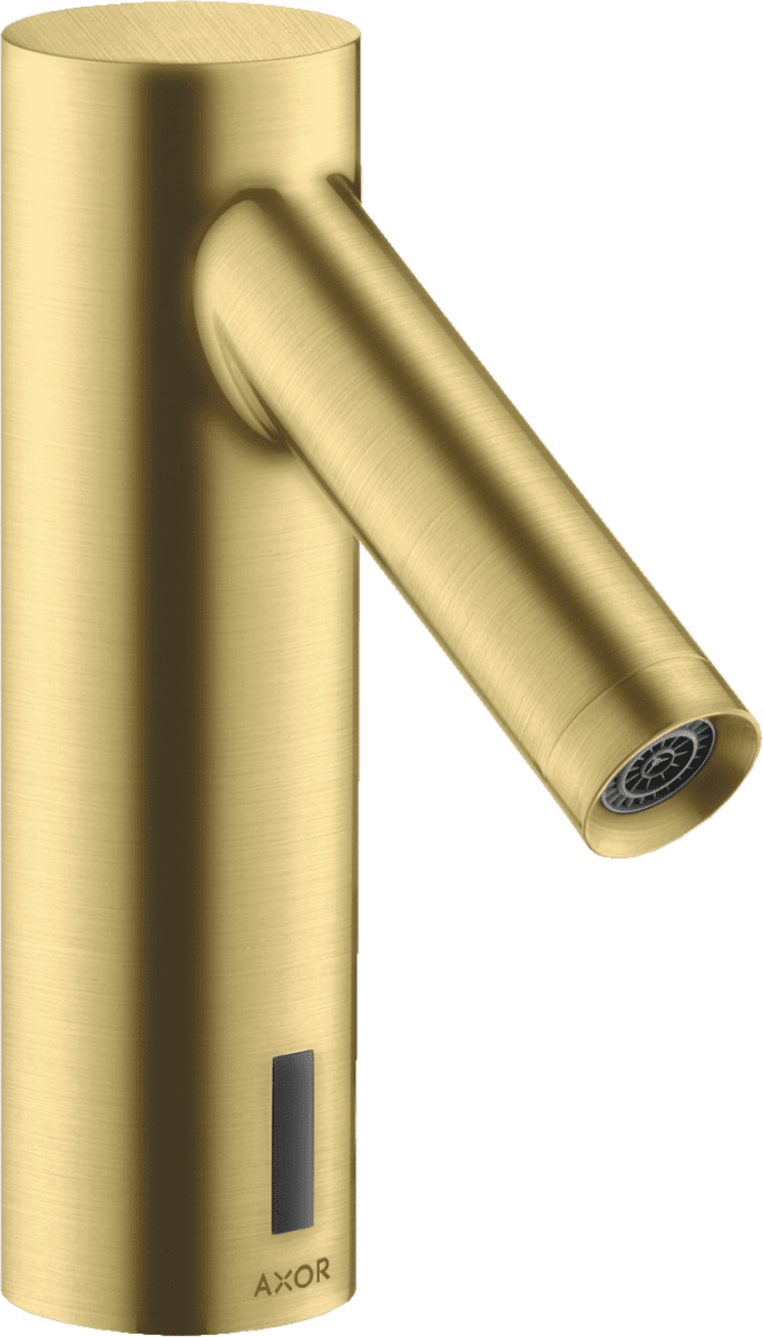 HANSGROHE AXOR Starck Elektronik-Waschtischmischer mit Temperaturvoreinstellung Batteriebetrieb #10106950 - Brushed Brass