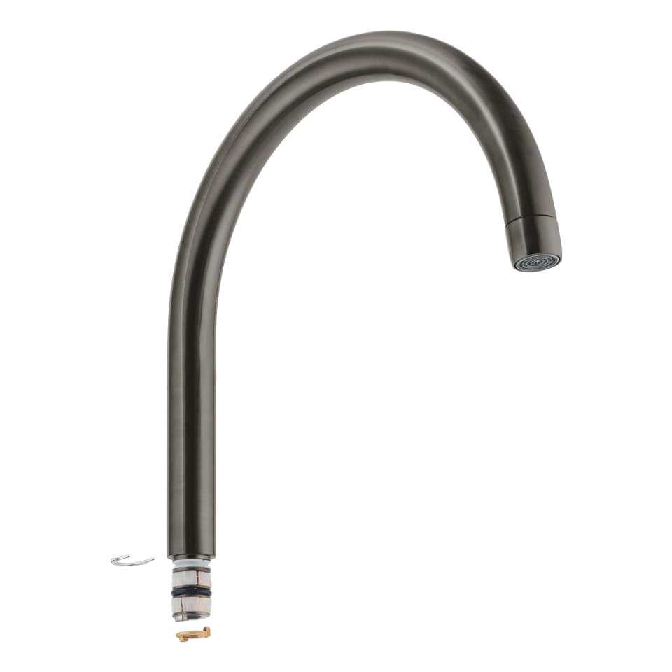 Picture of GROHE C spout #13043AL0 - hard graphite brushed