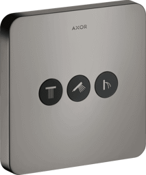 Bild von HANSGROHE AXOR ShowerSelect Ventil Unterputz softsquare für 3 Verbraucher #36773330 - Polished Black Chrome