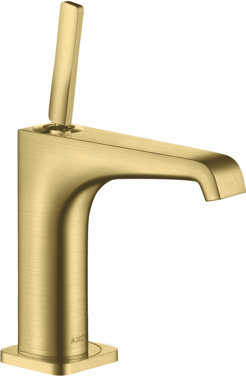Зображення з  HANSGROHE AXOR Citterio E Single lever basin mixer 130 with pin handle and waste set #36101950 - Brushed Brass