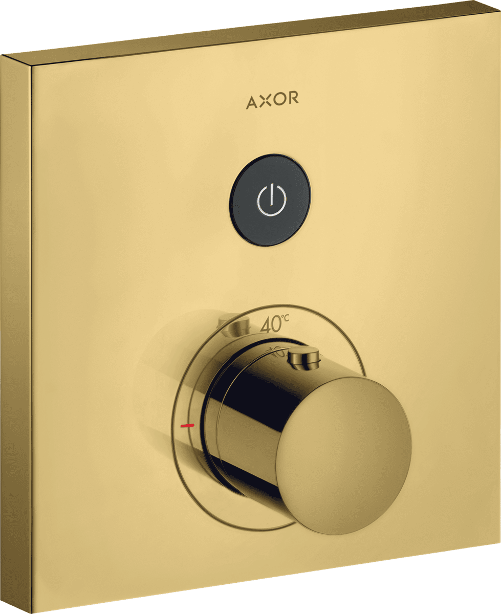 HANSGROHE AXOR ShowerSelect Thermostat Unterputz eckig für 1 Verbraucher #36714990 - Polished Gold Optic