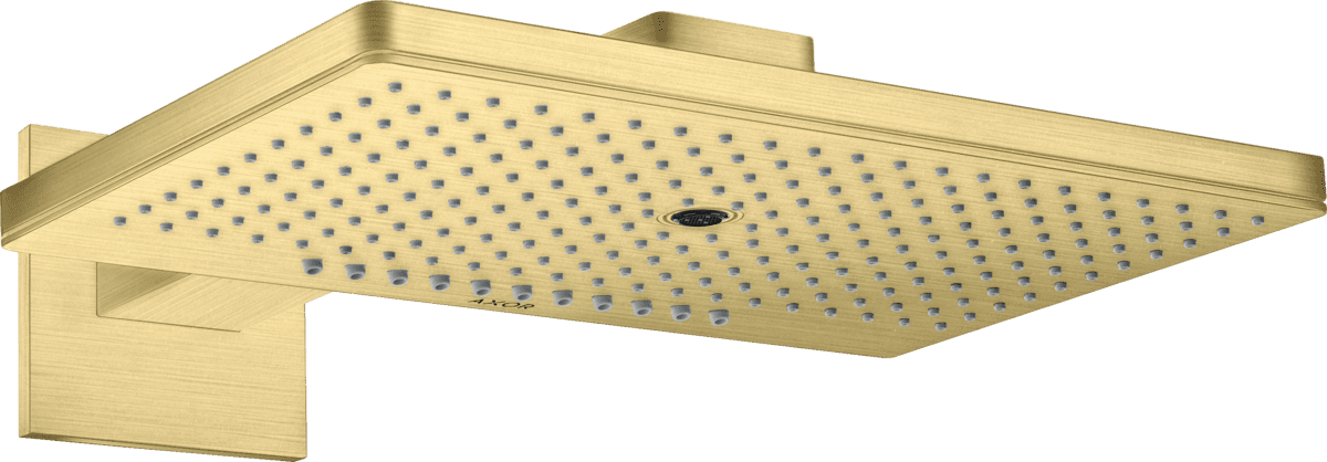 HANSGROHE AXOR ShowerSolutions Kopfbrause 460/300 3jet mit Brausearm und eckiger Rosette #35282950 - Brushed Brass
