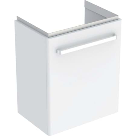 Picture of GEBERIT Renova Compact vanity unit for washbasin, with one door #862061000 - Body: light grey / matt lacquered Front: light grey / high-gloss lacquered