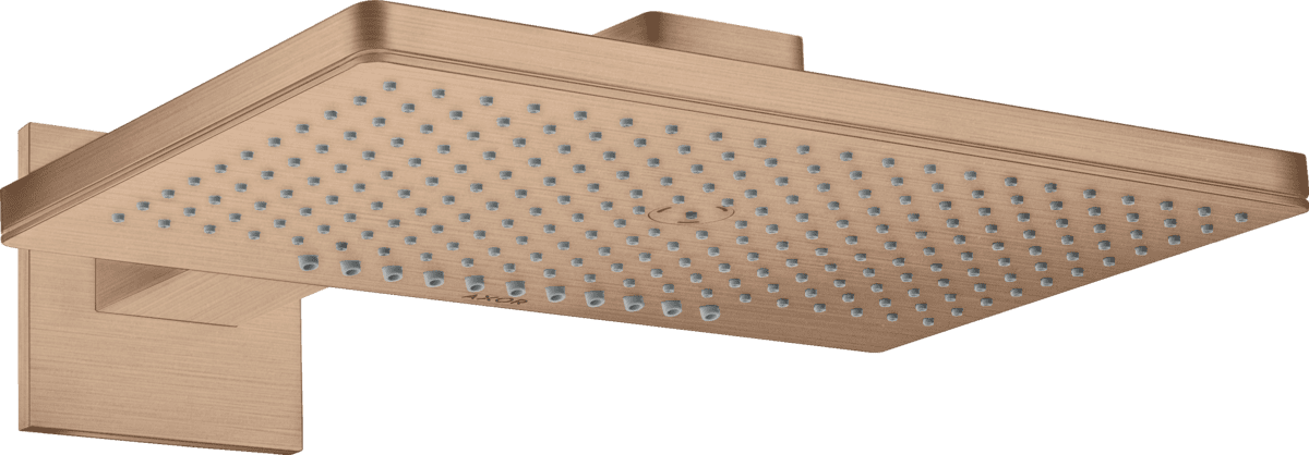 HANSGROHE AXOR ShowerSolutions Kopfbrause 460/300 2jet mit Brausearm und eckiger Rosette #35280310 - Brushed Red Gold