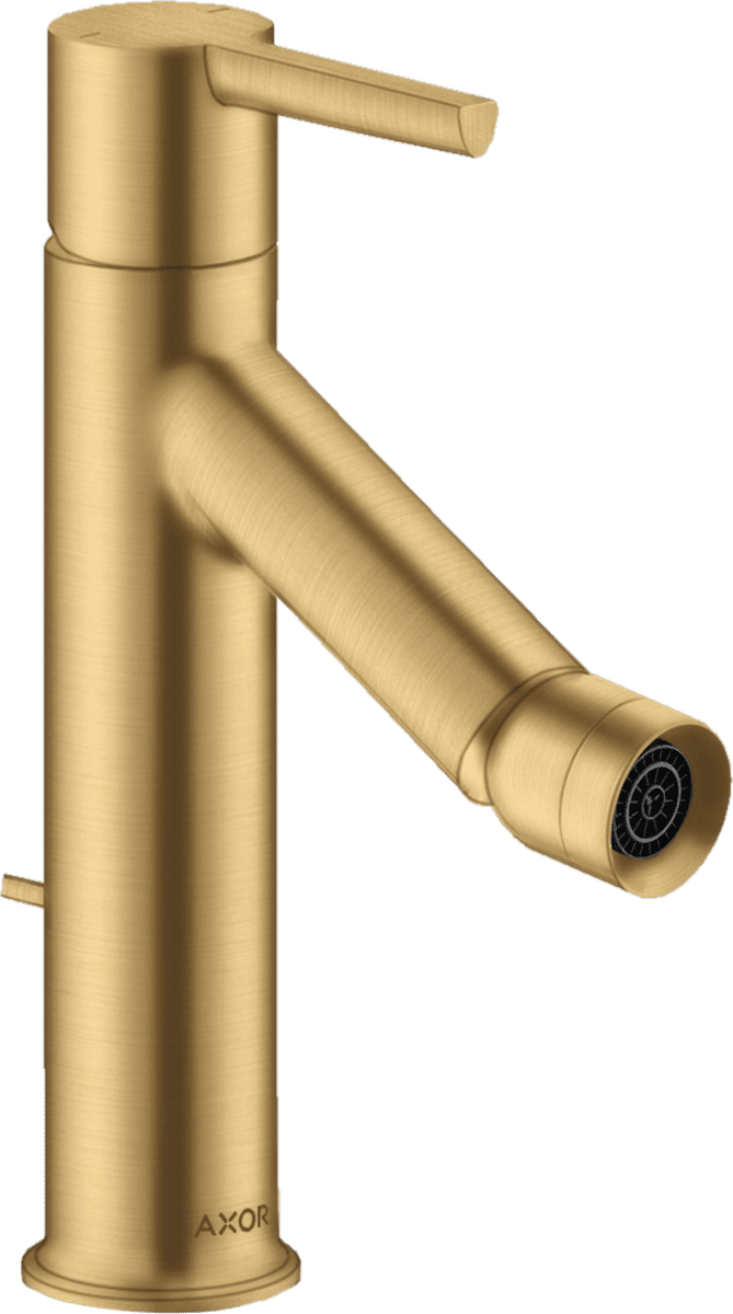 HANSGROHE AXOR Starck Einhebel-Bidetmischer mit Hebelgriff und Zugstangen-Ablaufgarnitur #10214250 - Brushed Gold Optic