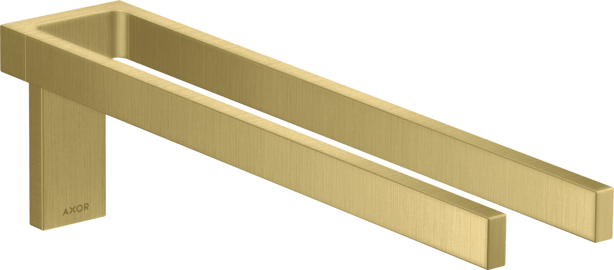 HANSGROHE AXOR Universal Rectangular Handtuchhalter zweiarmig #42622950 - Brushed Brass