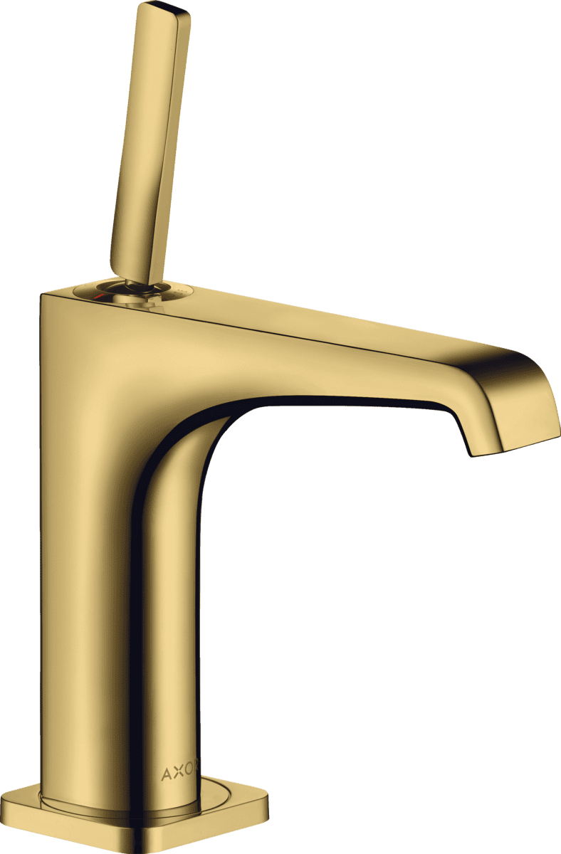 Зображення з  HANSGROHE AXOR Citterio E Single lever basin mixer 130 with pin handle and waste set #36101990 - Polished Gold Optic