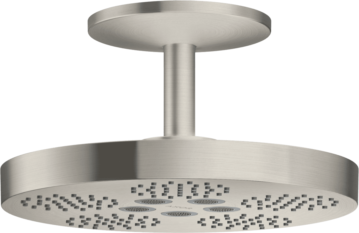 Picture of HANSGROHE AXOR One Overhead shower 280 2jet with ceiling connection #48494800 - Stainless Steel Optic