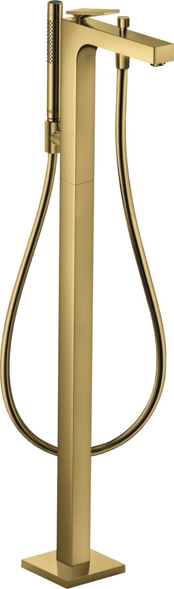 HANSGROHE AXOR Citterio Tek kollu banyo bataryası yerden çubuk volan ile #39440990 - Parlak Altın Optik resmi