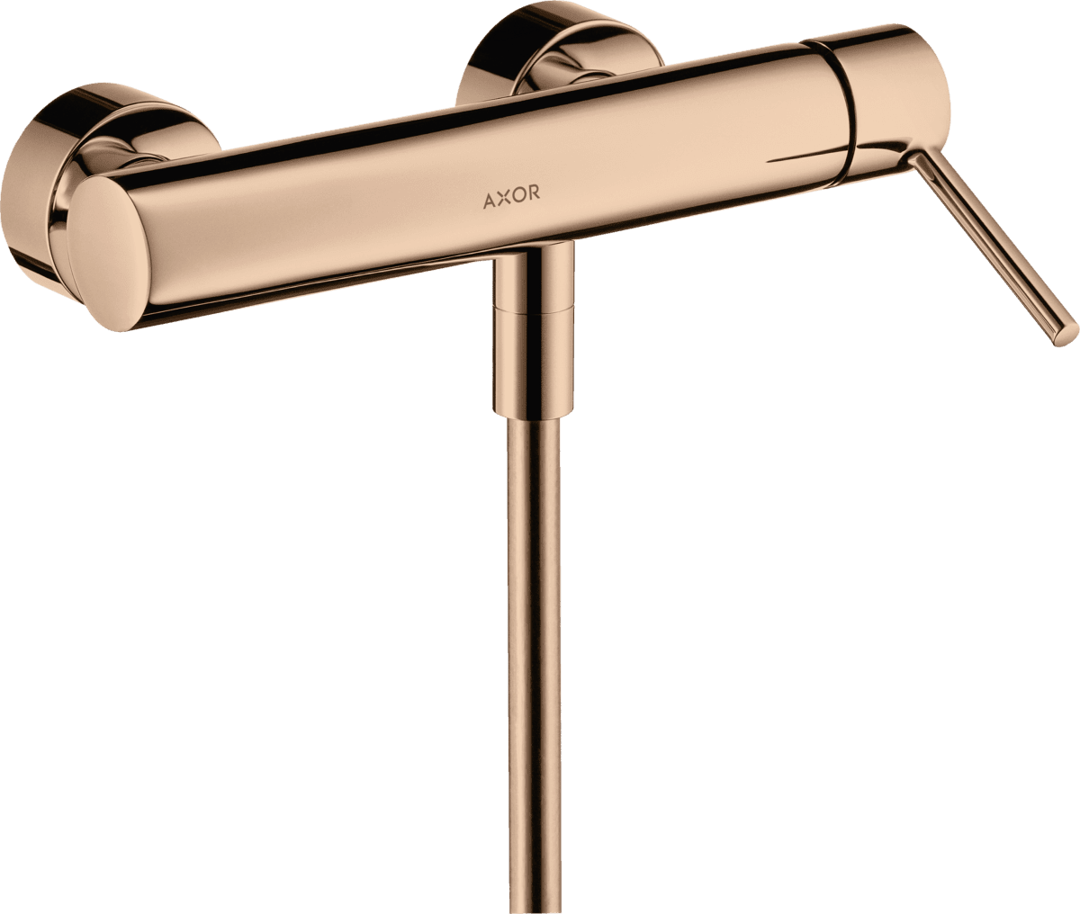 Picture of HANSGROHE AXOR Starck Single lever shower mixer for exposed installation with pin handle #10611300 - Polished Red Gold
