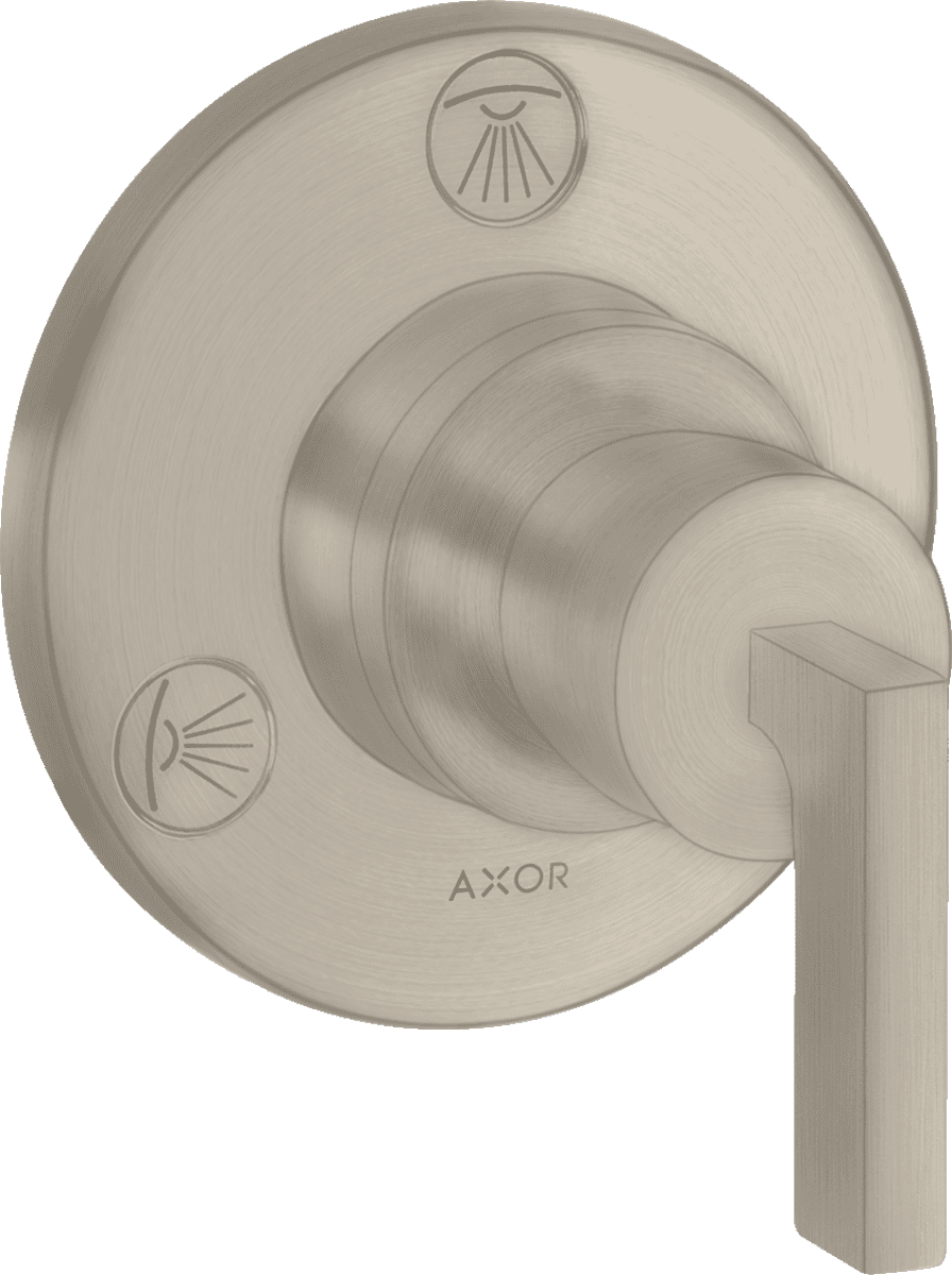 εικόνα του HANSGROHE AXOR Citterio Shut-off/ diverter valve Trio/ Quattro for concealed installation with lever handle #39920820 - Brushed Nickel