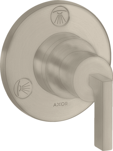 Bild von HANSGROHE AXOR Citterio Shut-off/ diverter valve Trio/ Quattro for concealed installation with lever handle Brushed Nickel 39920820
