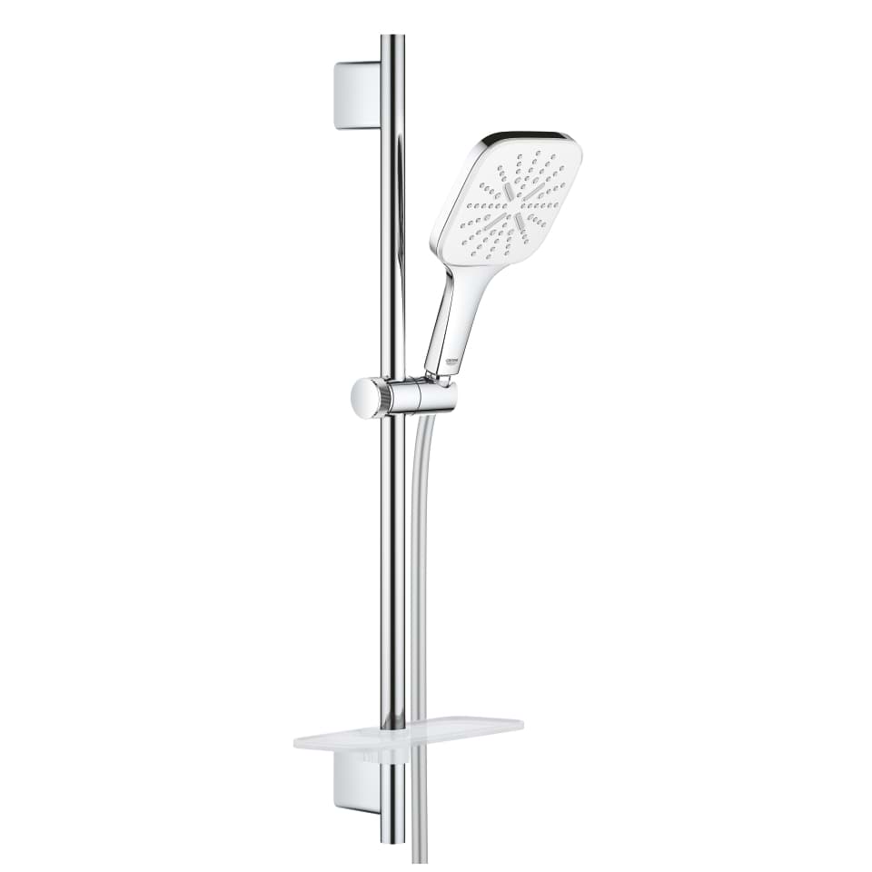 Picture of GROHE Rainshower SmartActive 130 Cube Shower rail set 3 sprays moon white #26584LS0