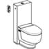 Bild von GEBERIT AquaClean Mera Classic WC-Komplettanlage Stand-WC #146.240.11.1 - WC-Keramik: weiß / KeraTect Designabdeckung: weiß Verkleidung Spülkasten: Hochdruck-Schichtstoffplatte weiß