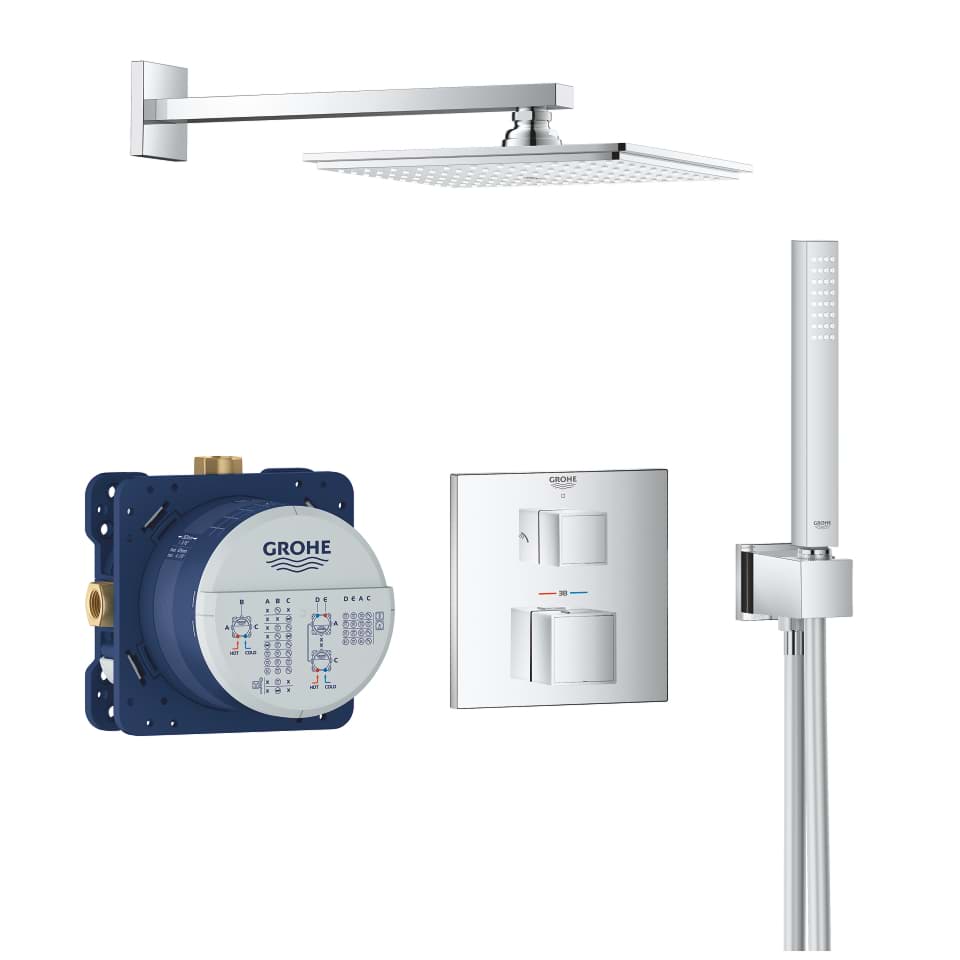 GROHE Grohtherm Cube Duschsystem Unterputz mit Rainshower Allure 230 #34741000 - chrom