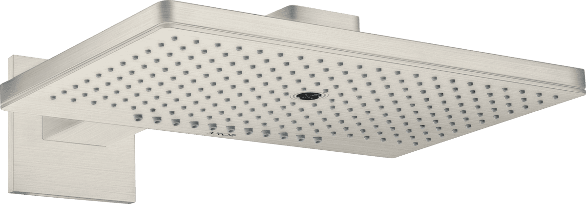 HANSGROHE AXOR ShowerSolutions Kopfbrause 460/300 3jet mit Brausearm und eckiger Rosette #35282800 - Edelstahl Optic